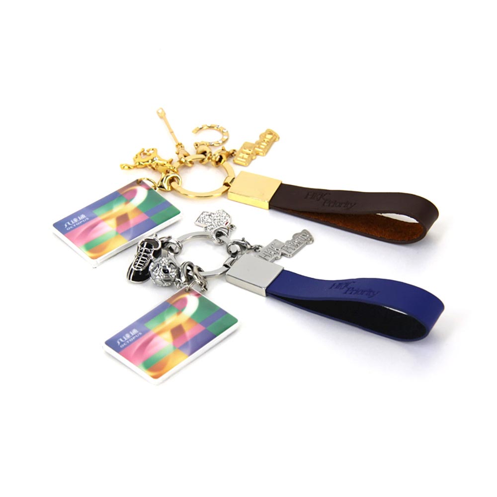 Key Ring with Charms & Octopus Card Gift Set